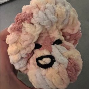 Handmade Fidget Popup Crocheted Mushroom made in Baby Blanket Yarn So Soft